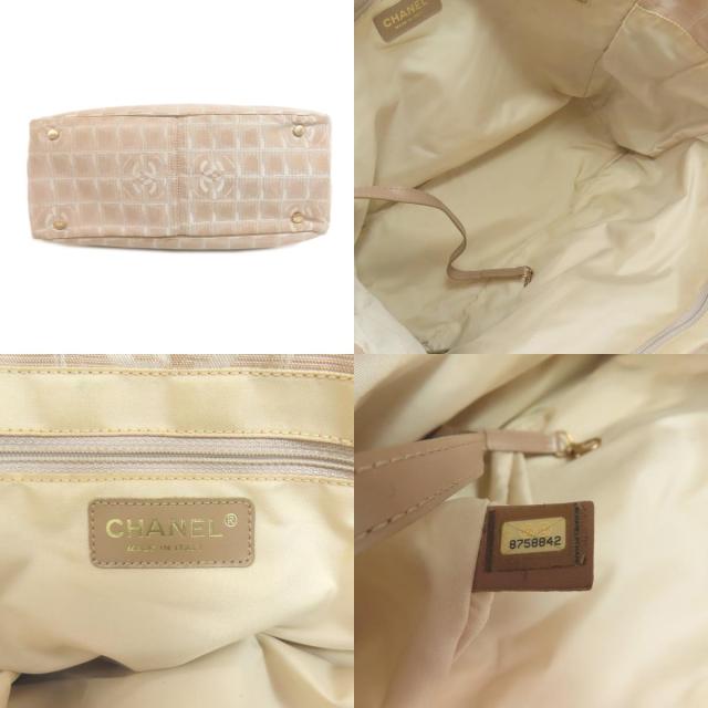 シャネル CHANEL  ニュートラベルラインMM  トートバッグ ナイロンジャガード レディース  中古_4