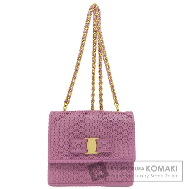 サルヴァトーレフェラガモ Salvatore Ferragamo  ヴァラリボン  ショルダーバッグ レザー 中古