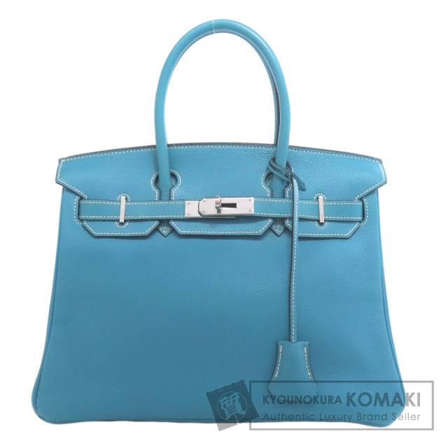 エルメス HERMES  バーキン30 ブルージーン シルバー金具  ハンドバッグ エプソン 中古