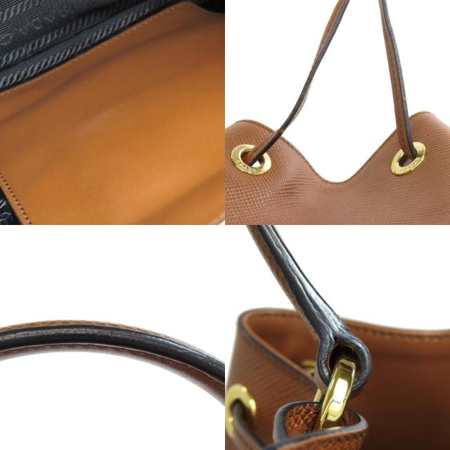 プラダ PRADA 1BE032  ロゴ金具 2WAY  ハンドバッグ PVC レディース  中古 プラダ PRADA 1BE032 ロゴ金具 2WAY ハンドバッグ PVC レディース 中古
