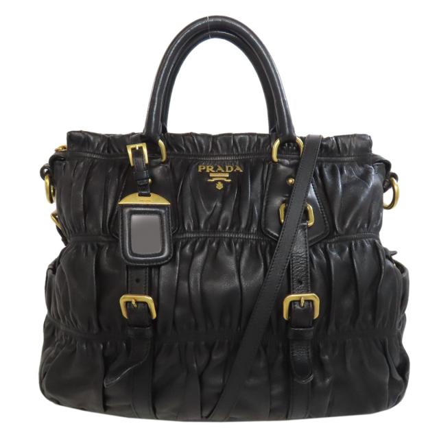 プラダ PRADA 2WAY ハンドバッグ ラムスキン レディース 中古_1