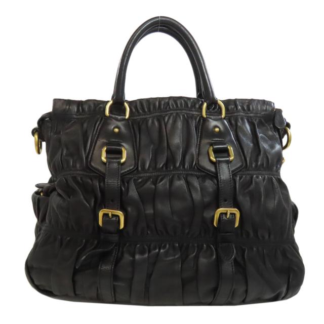 プラダ PRADA 2WAY ハンドバッグ ラムスキン レディース 中古_2