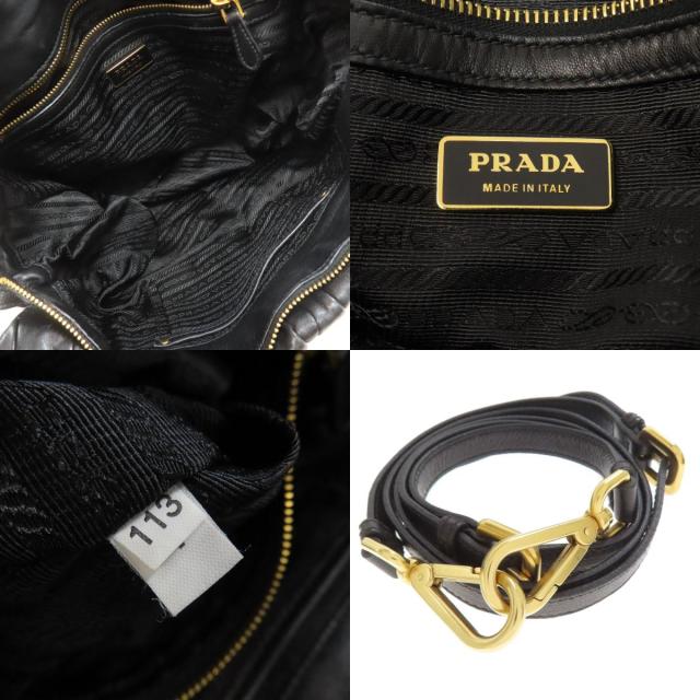 プラダ PRADA 2WAY ハンドバッグ ラムスキン レディース 中古_5