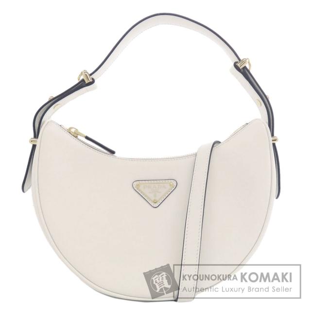 プラダ PRADA  ロゴ金具 2WAY  ハンドバッグ カーフ レディース  中古