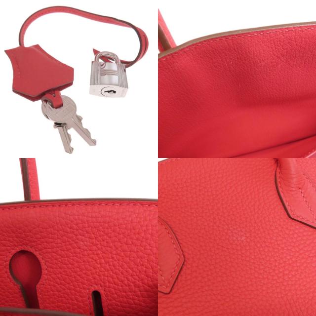 エルメス HERMES  バーキン30 ローズジャイプール シルバー金具  ハンドバッグ 中古_6