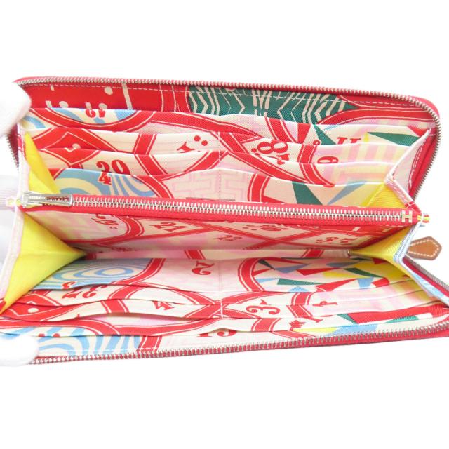 エルメス HERMES アザップシルクイン ロング シルバー金具 長財布