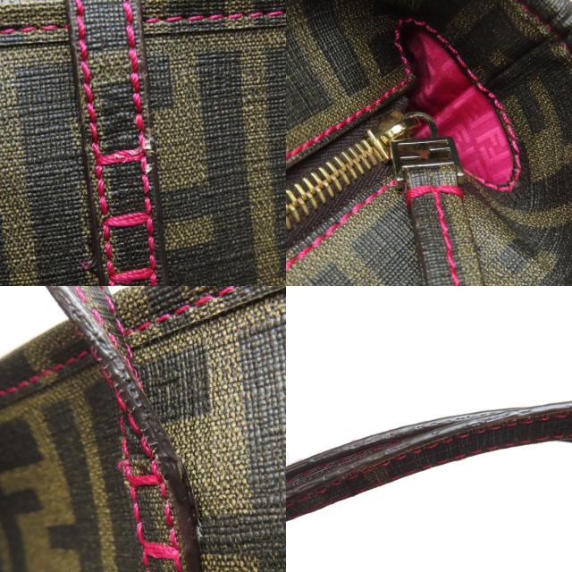 フェンディ FENDI ズッカ柄 トートバッグ レザー レディース 中古_8