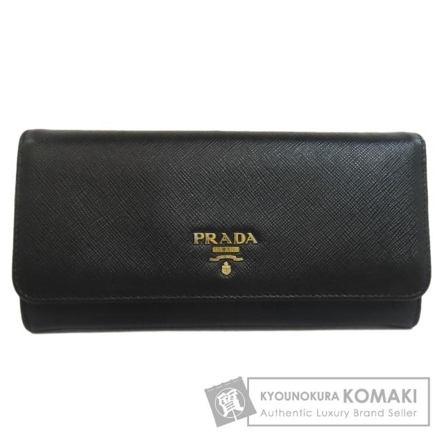 プラダ PRADA  ロゴ  長財布（小銭入れあり） サフィアーノ レディース  中古