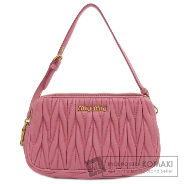 ミュウミュウ MIUMIU  マテラッセ  アクセサリーポーチ レザー レディース  中古