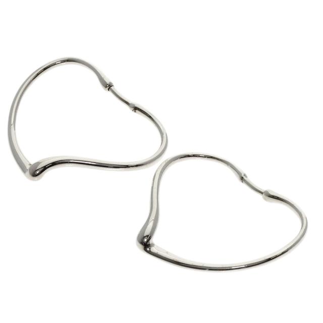ティファニー TIFFANY&amp;Co.  オープンハート フープ  ピアス シルバー レディース  中古_2