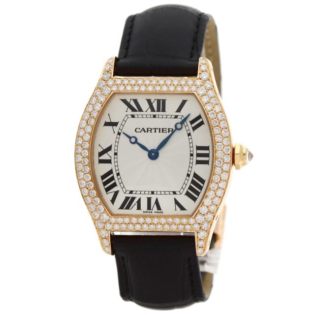 カルティエ CARTIER WA503951  トーチュ LM ダイヤモンド  腕時計 K18ピンクゴールド 革 中古_1