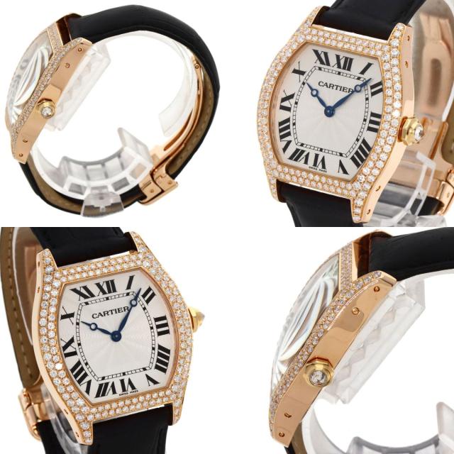 カルティエ CARTIER WA503951  トーチュ LM ダイヤモンド  腕時計 K18ピンクゴールド 革 中古_2