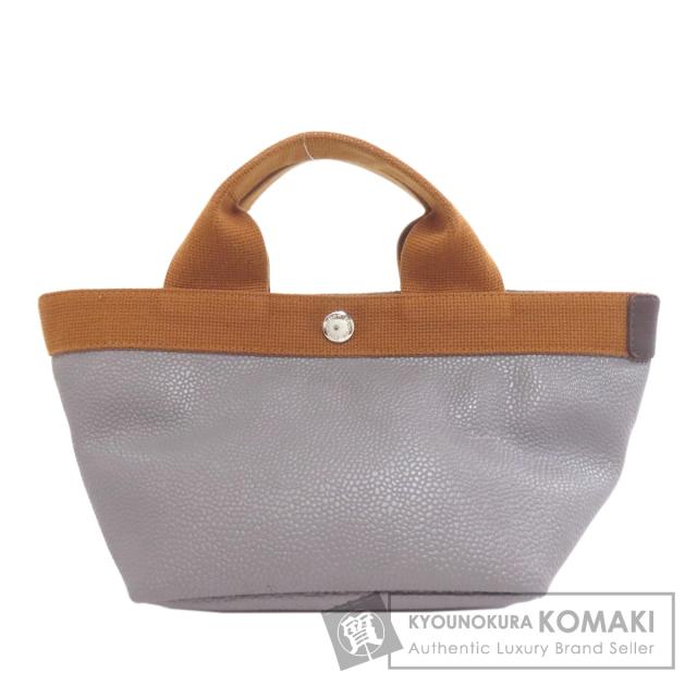 エルベ・シャプリエ Herve Chapelier  ミニバッグ 舟形トート  ハンドバッグ コットン 中古