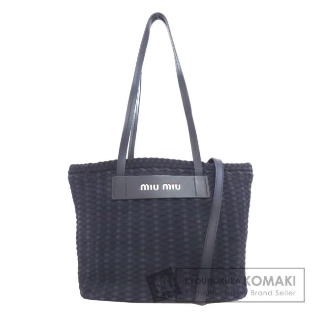 ミュウミュウ MIUMIU  2WAY  トートバッグ キャンバス レディース  中古