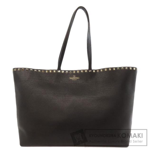 バレンティノ VALENTINO スタッズ トートバッグ レザー レディース 中古