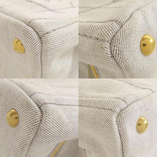 プラダ PRADA カナパミニ 2WAY ハンドバッグ デニム レディース 中古_9