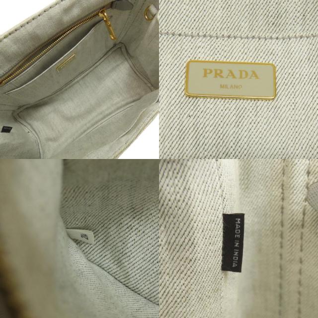 プラダ PRADA カナパミニ 2WAY ハンドバッグ デニム レディース 中古_5