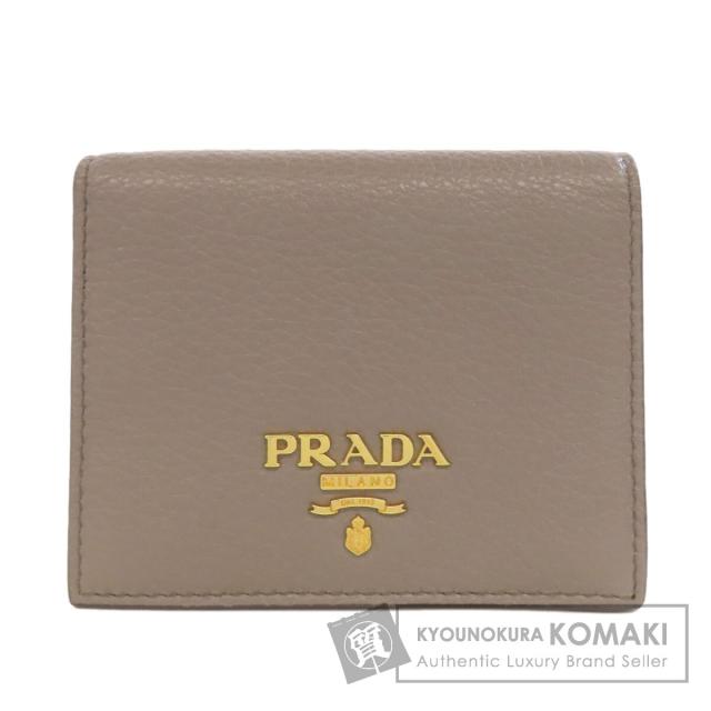 プラダ PRADA  ロゴ  二つ折り財布（小銭入れあり） レザー レディース  中古