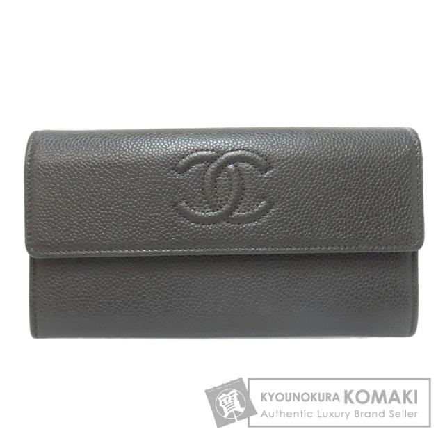 シャネル CHANEL  ココマーク  長財布（小銭入れあり） グレインド カーフスキン 中古