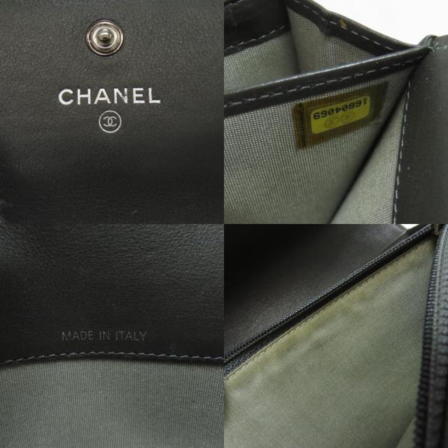シャネル CHANEL ココマーク 長財布（小銭入れあり） グレインド カーフスキン 中古_6