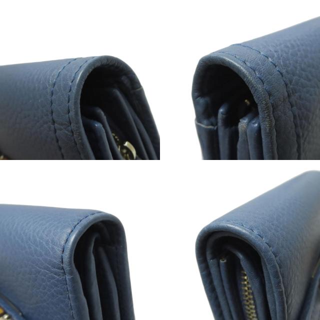 グッチ GUCCI 257017 バンブー 二つ折り財布（小銭入れあり） カーフ レディース 中古_9