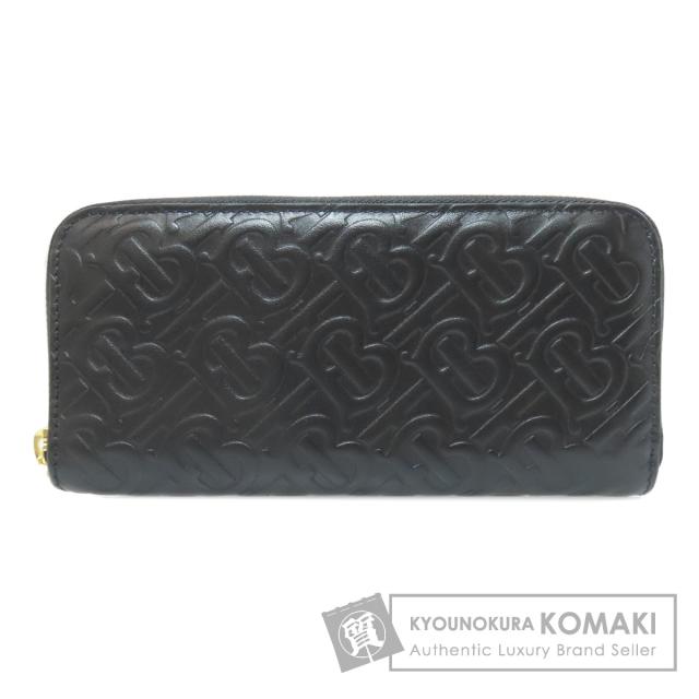 バーバリー BURBERRY  ロゴ  長財布（小銭入れあり） レザー レディース  中古