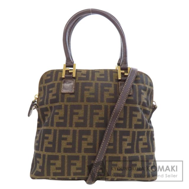 フェンディ FENDI  ズッカ柄 2WAY  ハンドバッグ キャンバス レディース  中古