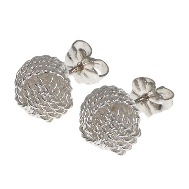 ティファニー TIFFANY&Co. サマセット メッシュ ボール ピアス シルバー レディース 中古_1