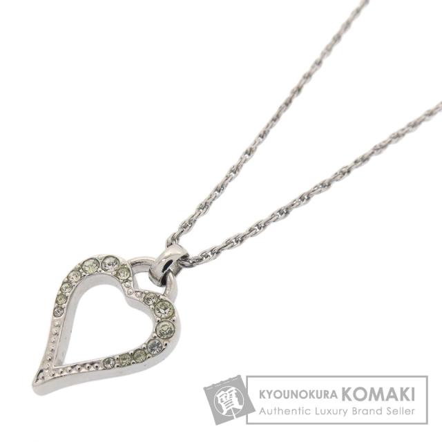 Christian Dior ネックレス ダブルチェーン ハート ラインストーン Christian Dior ネックレス ダブルチェーン ハート ラインストーン