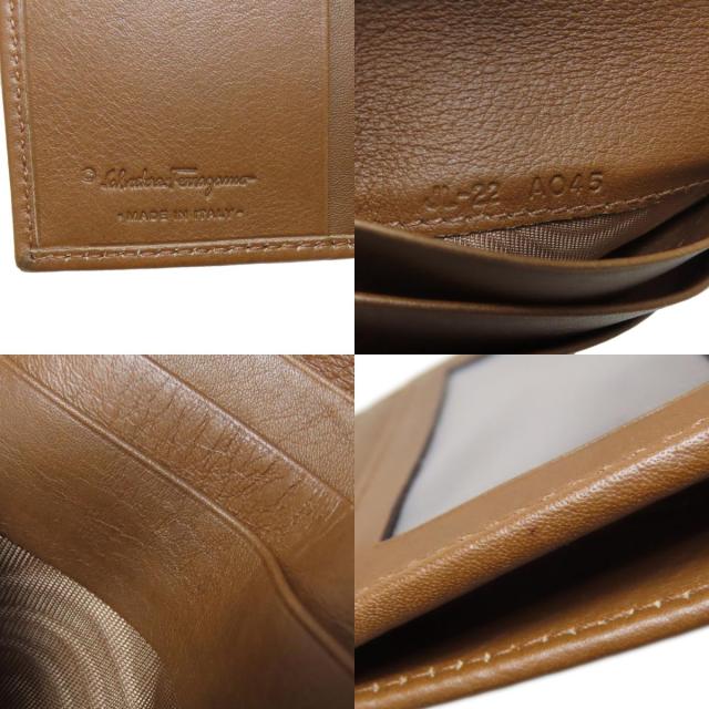 サルヴァトーレフェラガモ Salvatore Ferragamo リボン 二つ折り財布（小銭入れあり） レザー 中古_7
