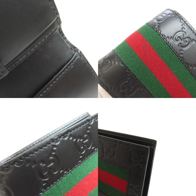 グッチ GUCCI 408826 GGシグネチャー シマ シェリーライン 二つ折り