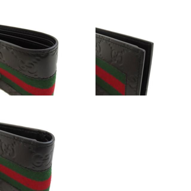 グッチ GUCCI 408826 GGシグネチャー シマ シェリーライン 二つ折り