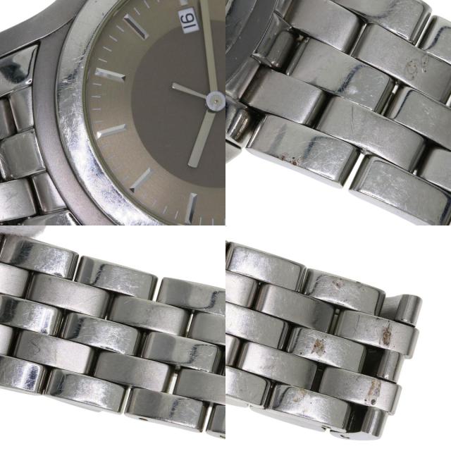 グッチ GUCCI 5500XL ラウンドフェイス 腕時計 ステンレススチール SS メンズ 中古_7