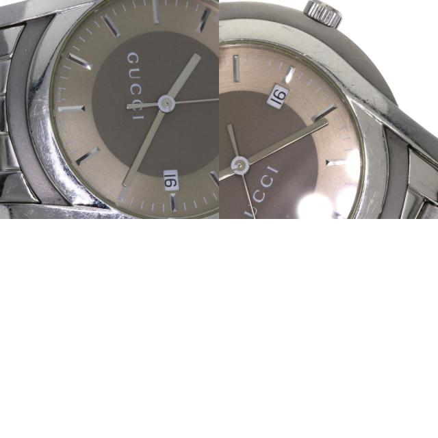 グッチ GUCCI 5500XL ラウンドフェイス 腕時計 ステンレススチール SS メンズ 中古_9