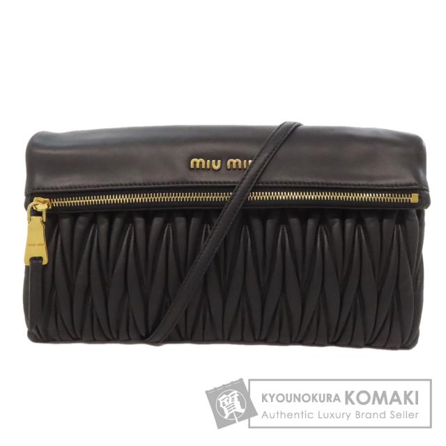 ミュウミュウ MIUMIU RP0385  マテラッセ 2WAY  クラッチバッグ レザー レディース  中古