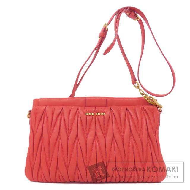 ミュウミュウ MIUMIU  マテラッセ  ショルダーバッグ レザー レディース  中古
