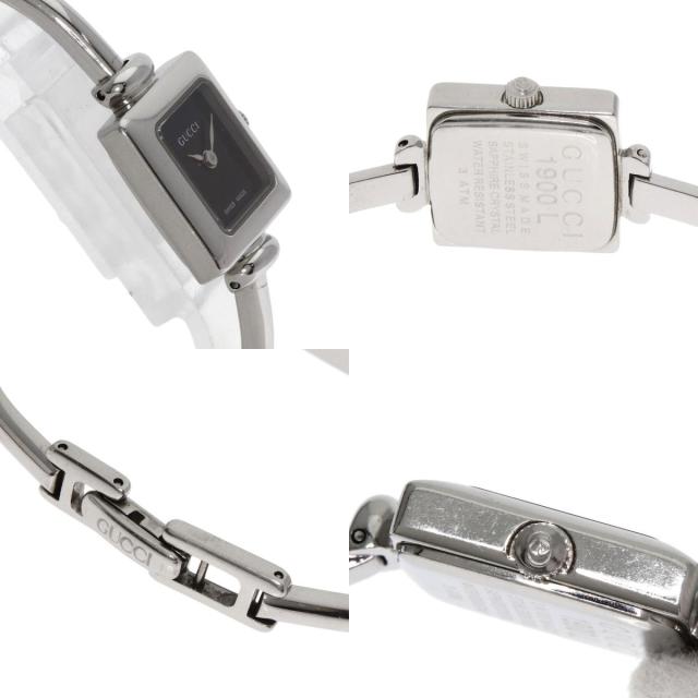グッチ GUCCI 1900L スクエアフェイス バングル 腕時計 ステンレス