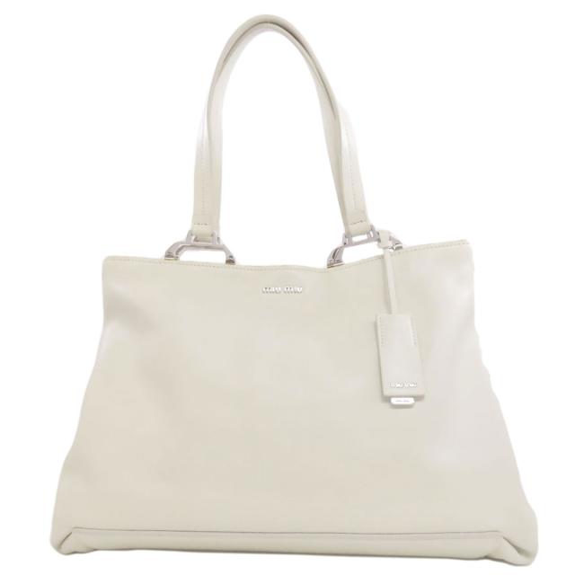ミュウミュウ MIUMIU ロゴ トートバッグ カーフ レディース 中古_1