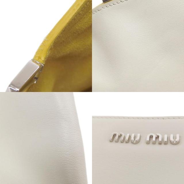 ミュウミュウ MIUMIU ロゴ トートバッグ カーフ レディース 中古_6
