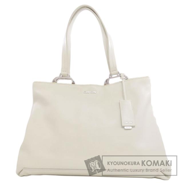ミュウミュウ MIUMIU  ロゴ  トートバッグ カーフ レディース  中古