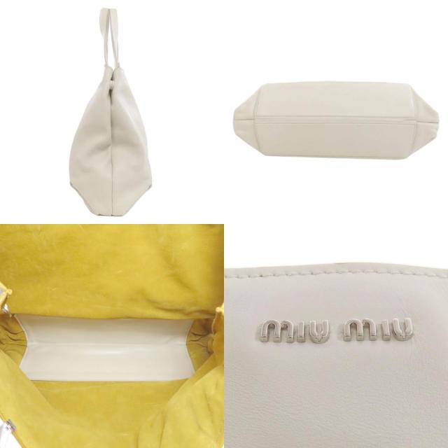 ミュウミュウ MIUMIU ロゴ トートバッグ カーフ レディース 中古_3