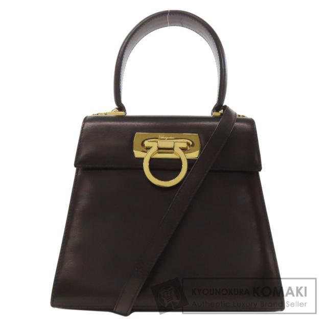 サルヴァトーレフェラガモ Salvatore Ferragamo  ガンチーニ金具 2WAY  ハンドバッグ レザー 中古