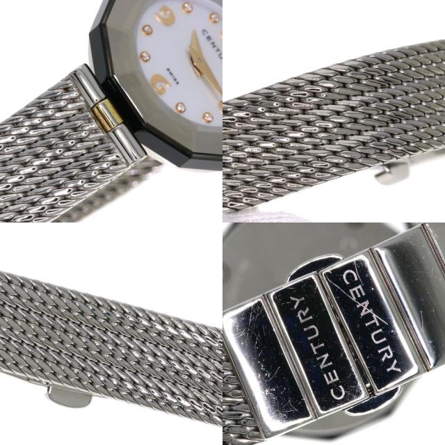 センチュリー CENTURY プライムタイム 8P ダイヤモンド 腕時計 ステンレススチール SS 中古_8