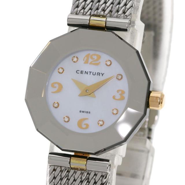 センチュリー CENTURY プライムタイム 8P ダイヤモンド 腕時計 ステンレススチール SS 中古_3