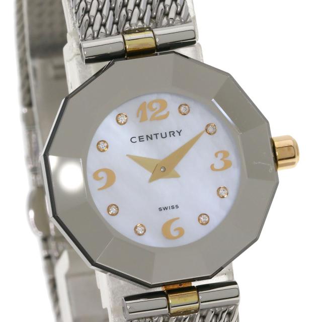 センチュリー CENTURY プライムタイム 8P ダイヤモンド 腕時計 ステンレススチール SS 中古_4
