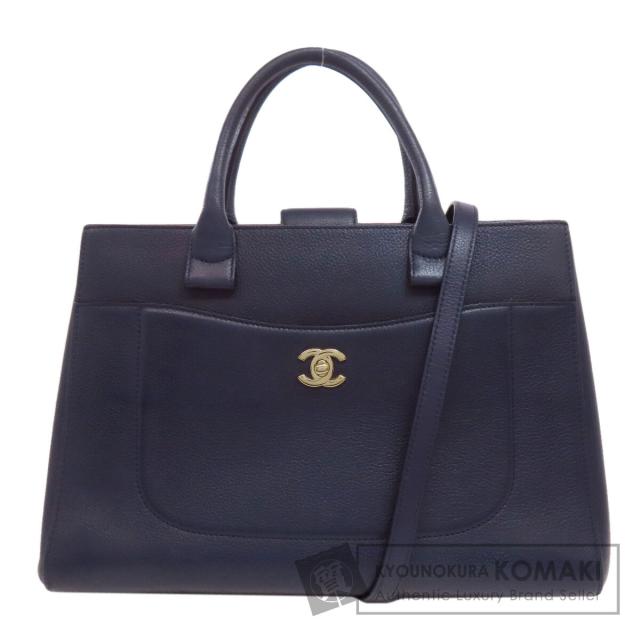 シャネル CHANEL  ココマーク  トートバッグ カーフ レディース  中古