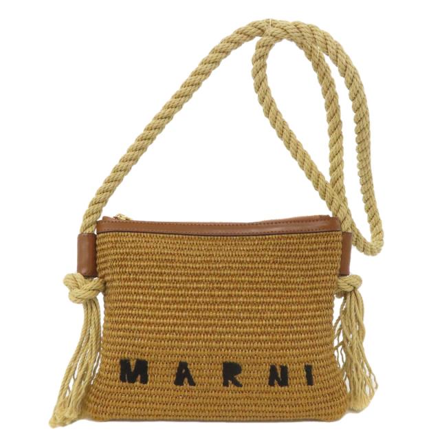 マルニ MARNI ロープ ショルダーバッグ ラフィア レディース 中古_1