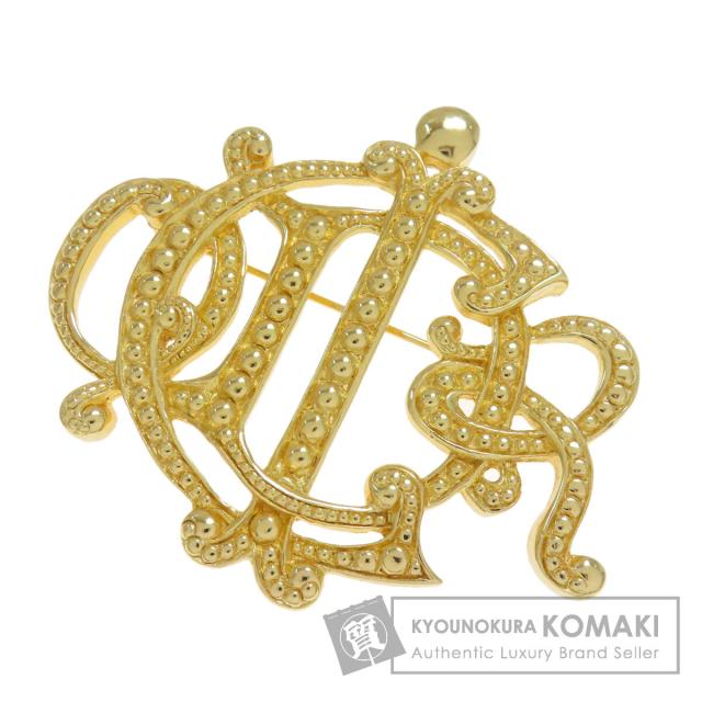 クリスチャンディオール ブローチ Dior ゴールドロゴブローチ