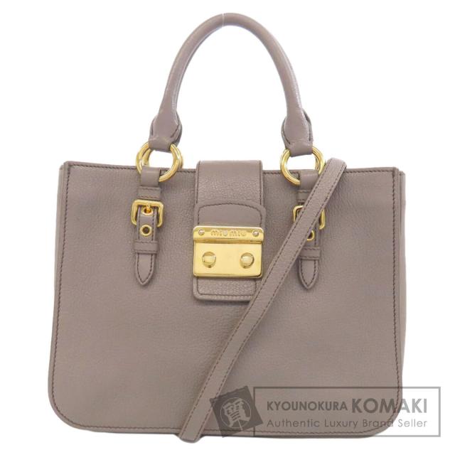 ミュウミュウ MIUMIU  2WAY  ハンドバッグ レザー レディース  中古