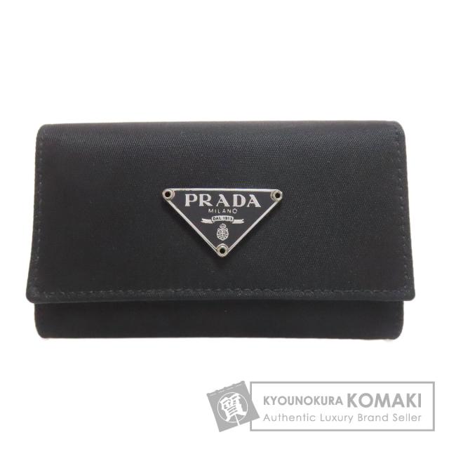 プラダ PRADA  ロゴ金具  キーケース ナイロン素材 レディース  中古